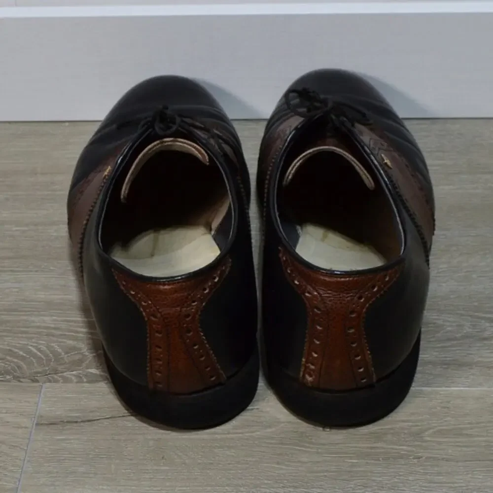 Footjoy Classics Men's Leather Black & Brown Wingtip Oxfords Size 11 EE Golf